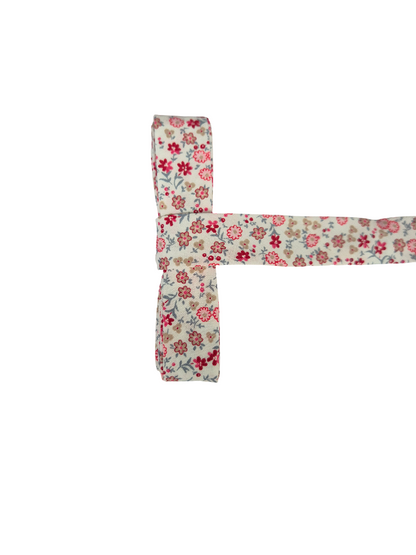 Biais motif fleurs