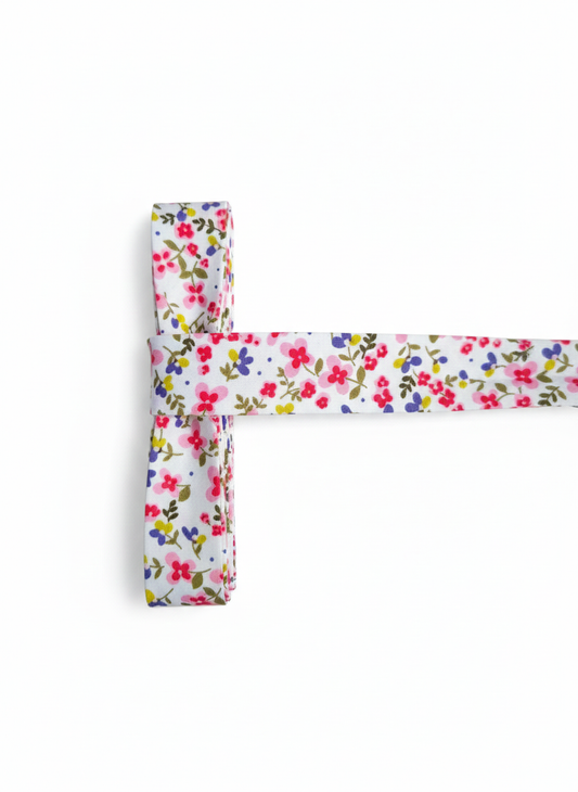 Biais motif fleurs